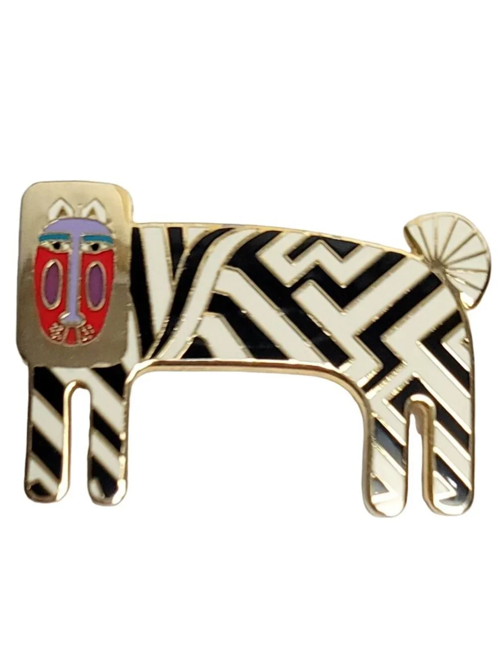 Laurel Burch Black White Enamel 